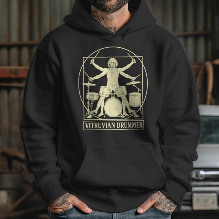 Vitruvian Drummer Drum Kit Music Lover Musician Men Unisex Hoodie Vitruvian Drummer Drum Kit Music Lover Musician Men Unisex Hoodie