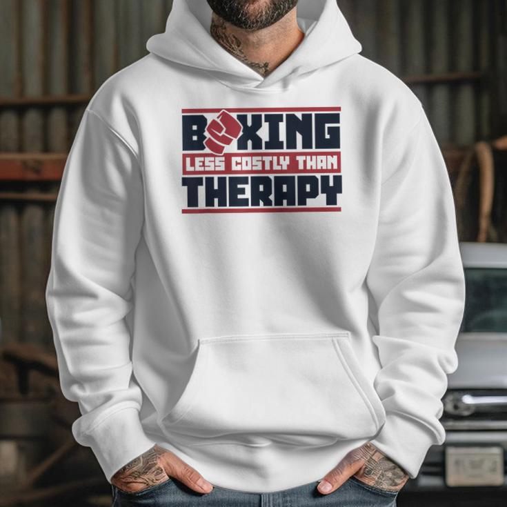 Boxing Less Costly Than Therapy Muay Thai Boxing Unisex Hoodie