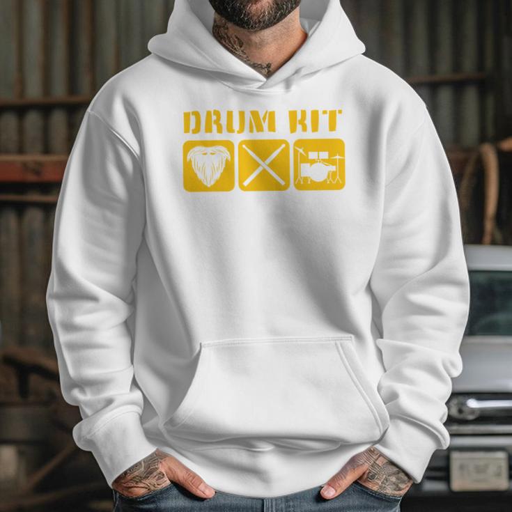 Drum Kit Band Drumming Drumsticks Musical Drums Unisex Hoodie