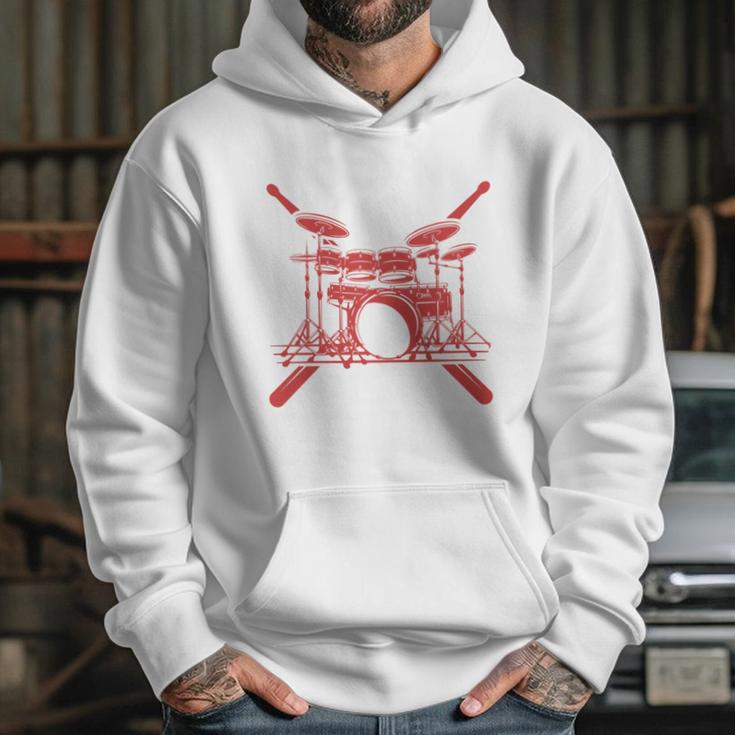 Drum Kit Percussion For Drummer Percussionist Musician Unisex Hoodie Drum Kit Percussion For Drummer Percussionist Musician Unisex Hoodie