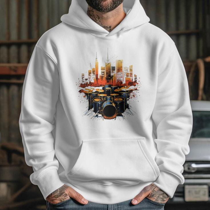 Drumset Drum Kit Music Drummer Drumming Raglan Baseball Tee Unisex Hoodie Drumset Drum Kit Music Drummer Drumming Raglan Baseball Tee Unisex Hoodie