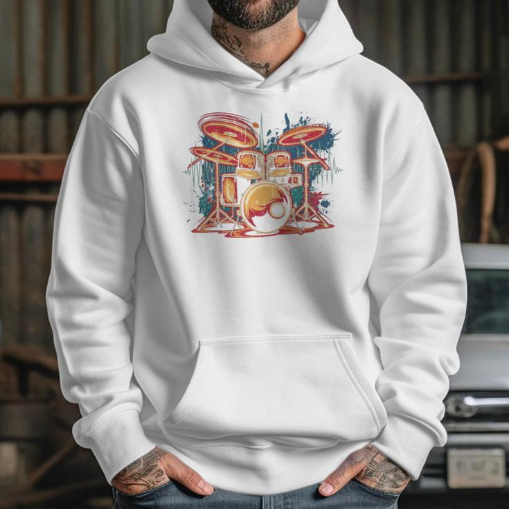 Dynamic Drum Kit For Drummers And Rock Music Lovers Sweatshirt Unisex Hoodie