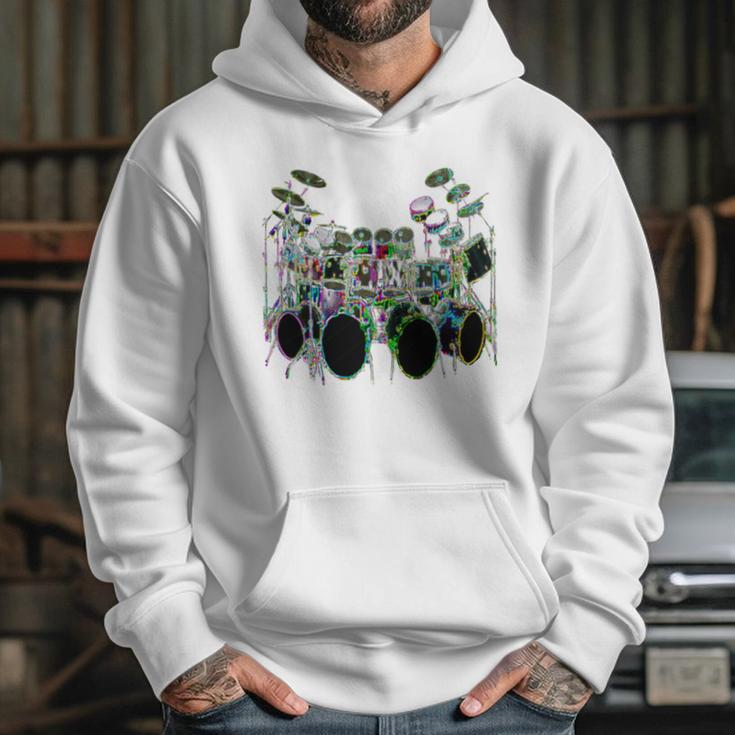 Large Drum Kit With Many Drums Unisex Hoodie Large Drum Kit With Many Drums Unisex Hoodie