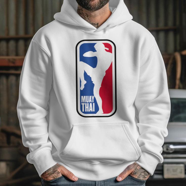 Muay Thai Fighter Retro Kickboxing MMA Training Unisex Hoodie