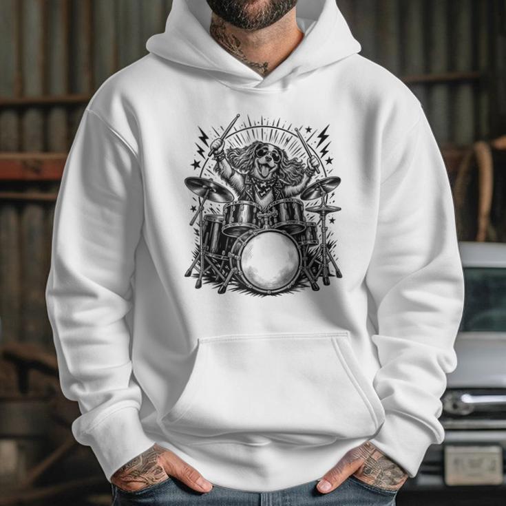 Spaniel Rock Drum Kit Unisex Hoodie