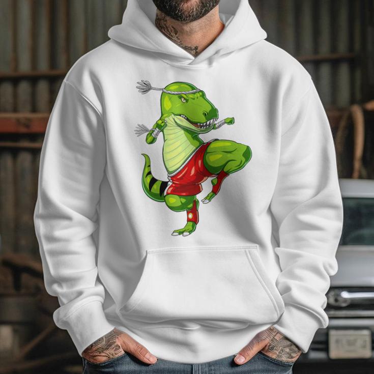 T-Rex Dinosaur Muay Thai Boxing Karate Martial Arts Kung Fu Unisex Hoodie