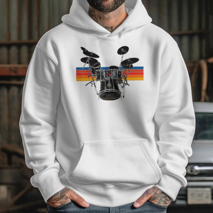 Vintage Drum Kit Drummer Rock Band Drums Unisex Hoodie Vintage Drum Kit Drummer Rock Band Drums Unisex Hoodie