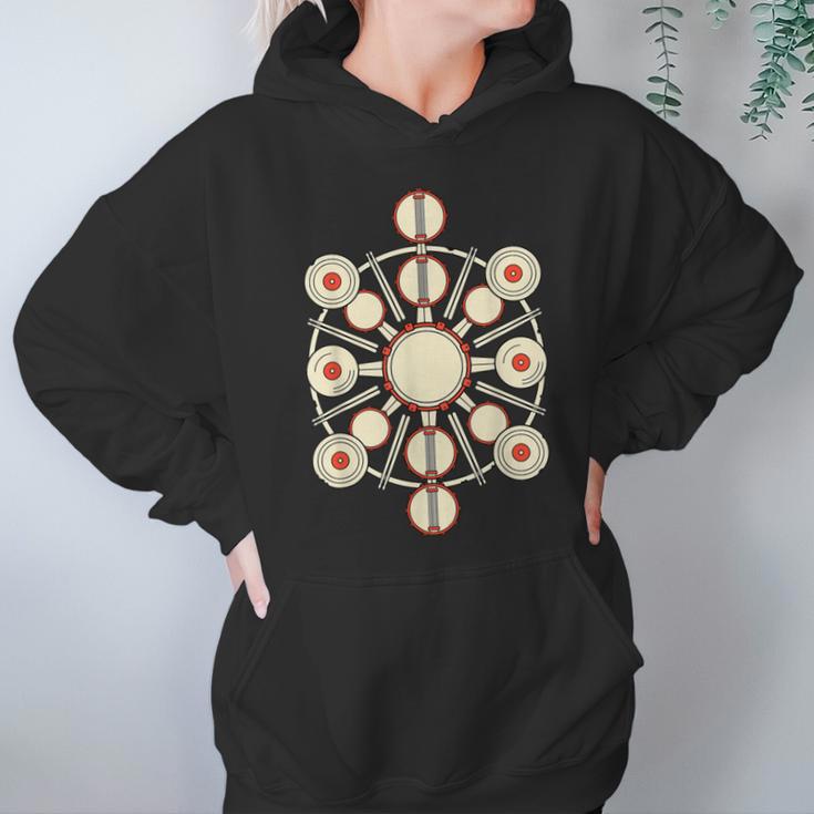 Drummer Drum Kit Mandala Percussionist Music Lover Unisex Hoodie Drummer Drum Kit Mandala Percussionist Music Lover Unisex Hoodie