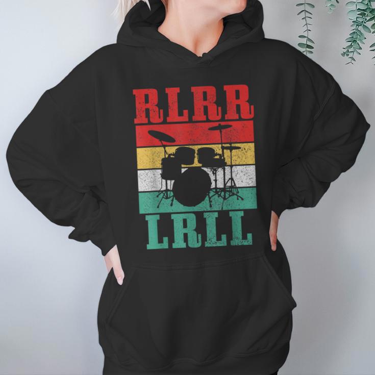 Drummer RLRR LRLL Vintage Drum Kit Unisex Hoodie