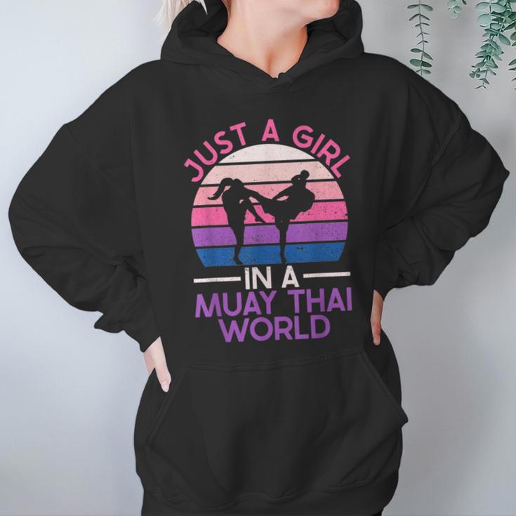 Just A Girl In A Muay Thai World Muay Thai Boxing Unisex Hoodie Just A Girl In A Muay Thai World Muay Thai Boxing Unisex Hoodie