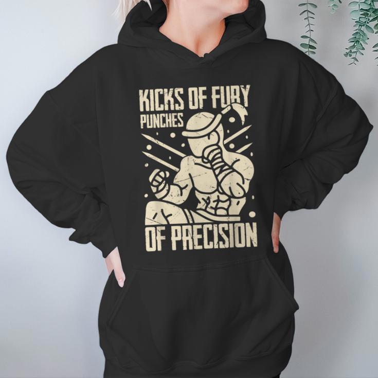 Kicks Of Fury Punches Of Precision Muay Thai Unisex Hoodie Kicks Of Fury Punches Of Precision Muay Thai Unisex Hoodie