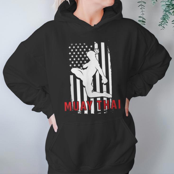 Muay Thai American Flag Fighter Patriotic Unisex Hoodie Muay Thai American Flag Fighter Patriotic Unisex Hoodie