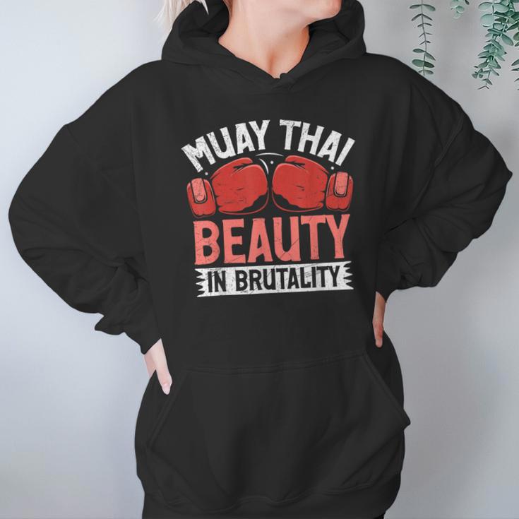 Muay Thai Beauty In Brutality Muay Thai Unisex Hoodie Muay Thai Beauty In Brutality Muay Thai Unisex Hoodie