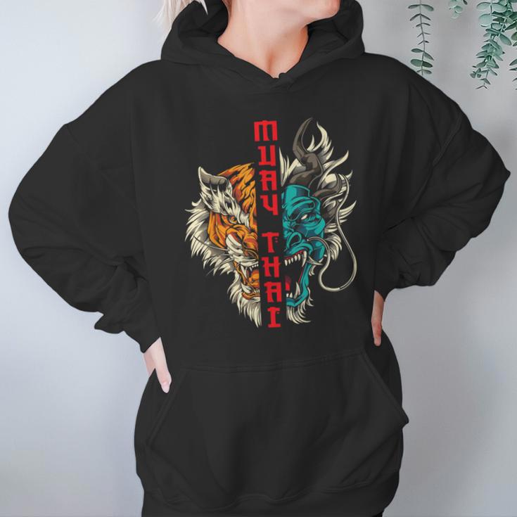 Muay Thai Thai Boxing Dragon Tiger Unisex Hoodie Muay Thai Thai Boxing Dragon Tiger Unisex Hoodie