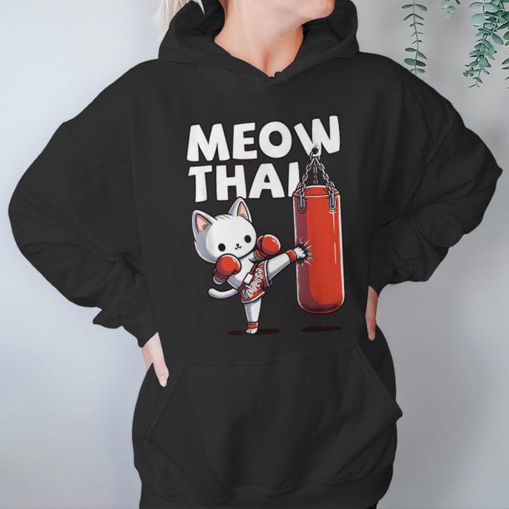 Muay Thai Cat Meow Thai Thai Boxing For Youth Muay Thai Unisex Hoodie