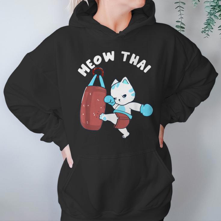 Muay Thai Cat Meow Thai Punch Bag Martial Arts Unisex Hoodie