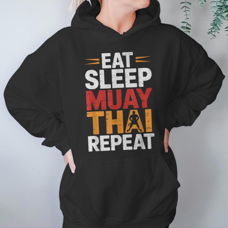 Muay Thai Fighter Eat Sleep Repeat Lifestyle Training Unisex Hoodie Muay Thai Fighter Eat Sleep Repeat Lifestyle Training Unisex Hoodie