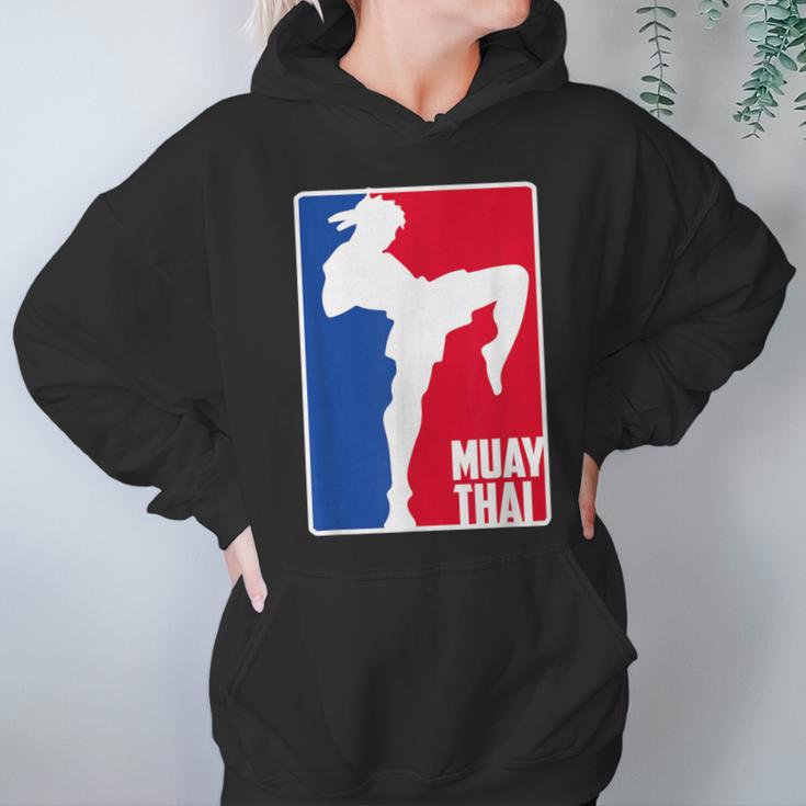 Muay Thai Fighter Retro Kickboxing Training MMA Unisex Hoodie