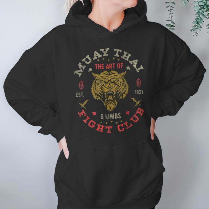Muay Thai Fighter Vintage Tee Twin Tiger Art Of 8 Limbs Unisex Hoodie Muay Thai Fighter Vintage Tee Twin Tiger Art Of 8 Limbs Unisex Hoodie