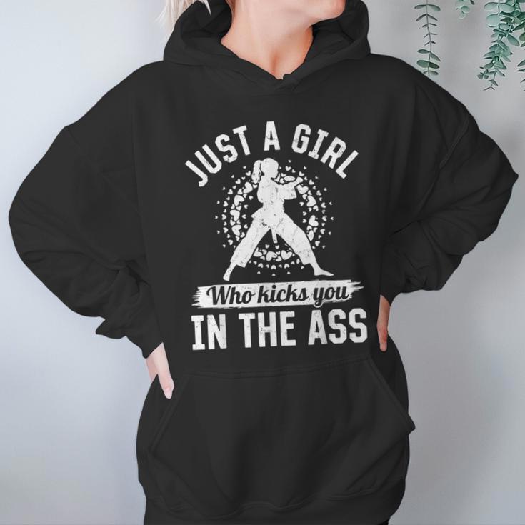 Muay Thai Girls Just a Girl Who Kicks You In The Ass Unisex Hoodie