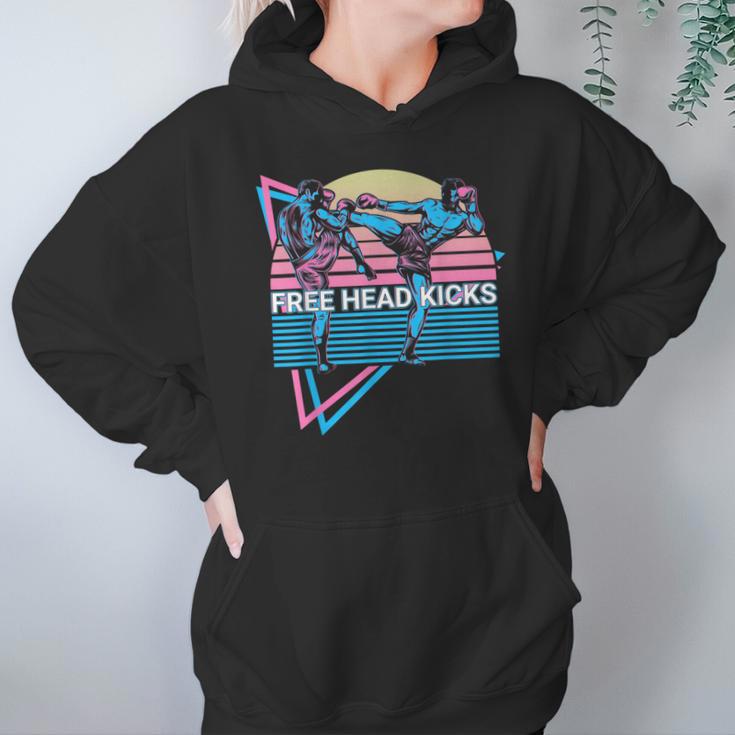 Muay Thai Kickboxing Retro Free Head Kicks Unisex Hoodie Muay Thai Kickboxing Retro Free Head Kicks Unisex Hoodie