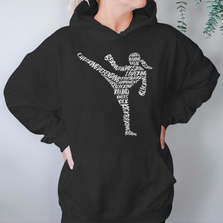 Muay Thai Martial Arts Typography Kickboxer Girls Kickboxing Unisex Hoodie