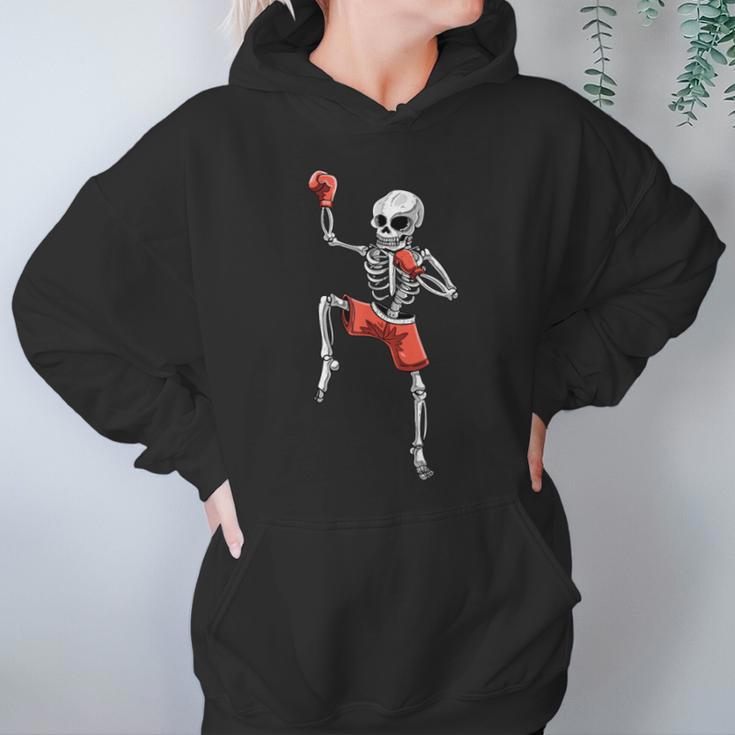 Skeleton Muay Thai Halloween Kickboxing MMA Fighter Costume Unisex Hoodie