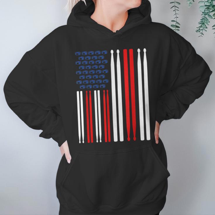 USA Flag Drummer Music Drum Kit Unisex Hoodie USA Flag Drummer Music Drum Kit Unisex Hoodie