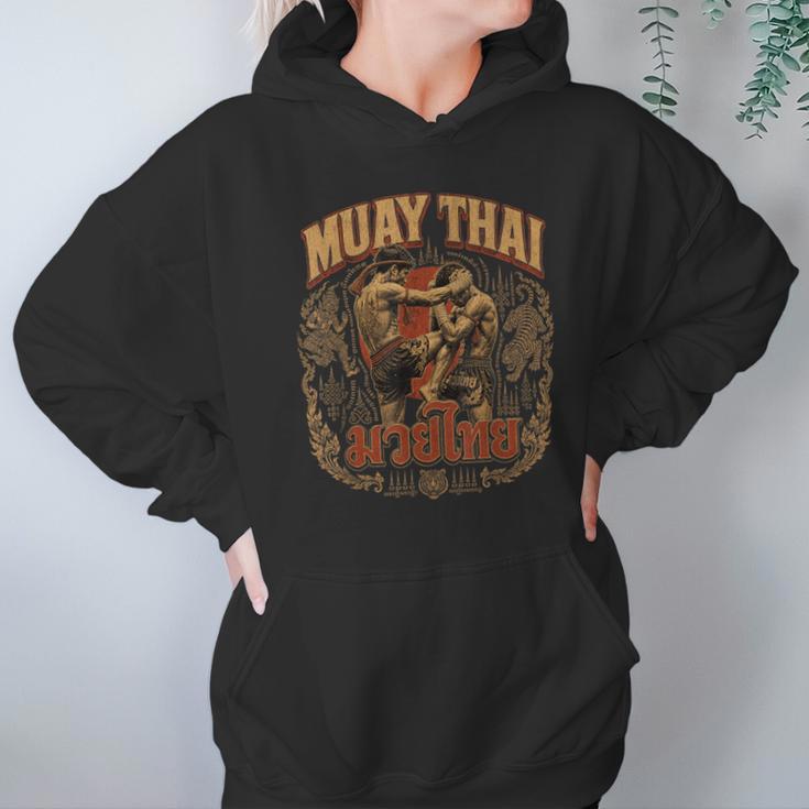 Vintage Muay Thai Thai Boxing Nak Muay Fighter Art Unisex Hoodie Vintage Muay Thai Thai Boxing Nak Muay Fighter Art Unisex Hoodie