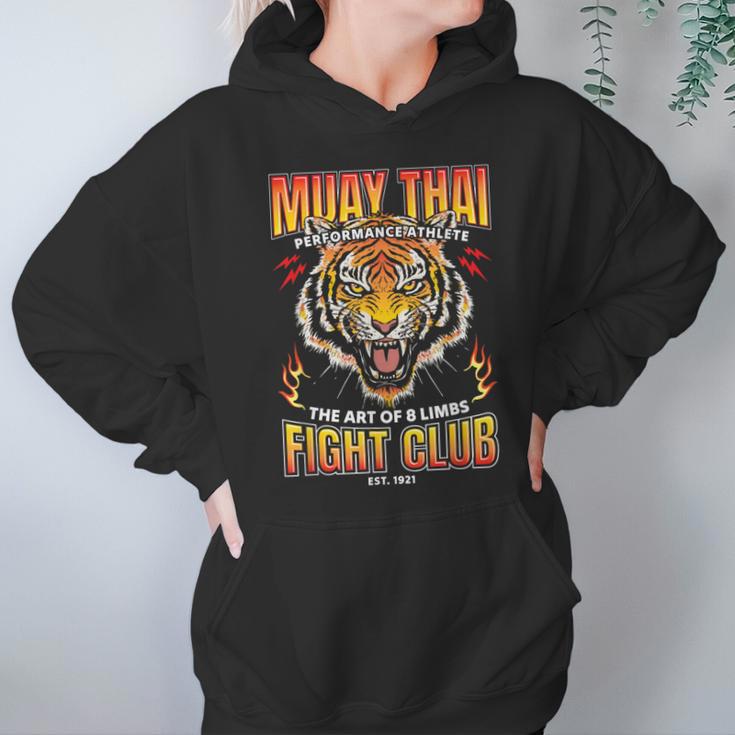 Vintage Muay Thai Twin Tiger Art Of 8 Limbs Unisex Hoodie
