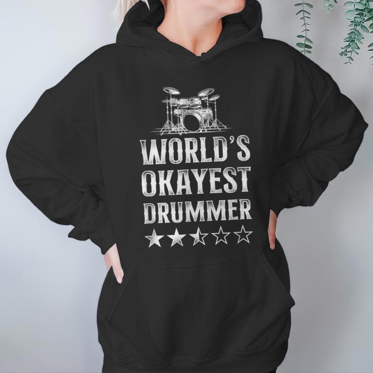 Vintage World'S Okayest Drummer Drum Kit Unisex Hoodie Vintage World'S Okayest Drummer Drum Kit Unisex Hoodie