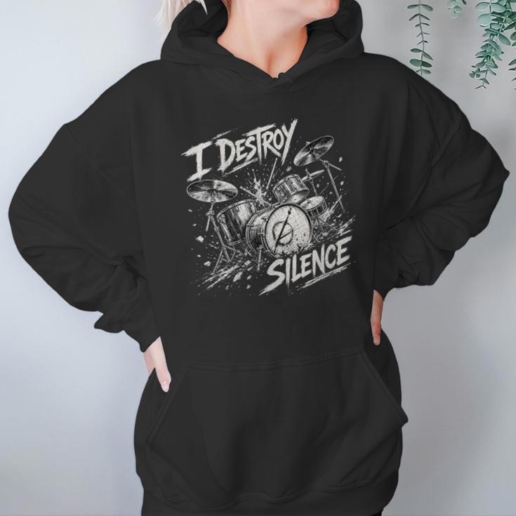 Women's Drum Kit I Destroy Silence Art Unisex Hoodie Women's Drum Kit I Destroy Silence Art Unisex Hoodie