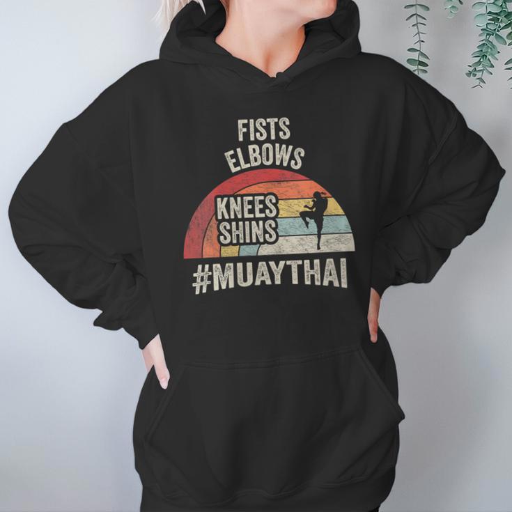 Women's Retro Muay Thai Martial Arts Fighter Graphic Unisex Hoodie Women's Retro Muay Thai Martial Arts Fighter Graphic Unisex Hoodie