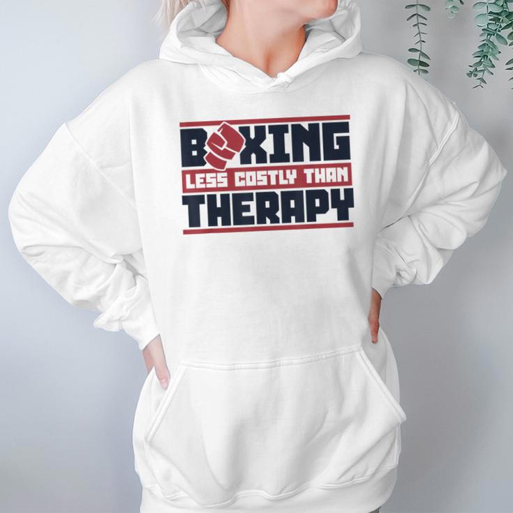 Boxing Less Costly Than Therapy Muay Thai Boxing Unisex Hoodie