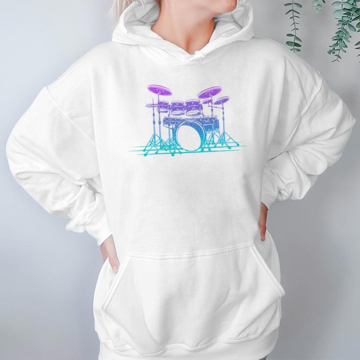 Drum Kit Set Drummer Premium Tri-Blend Unisex Hoodie Drum Kit Set Drummer Premium Tri-Blend Unisex Hoodie