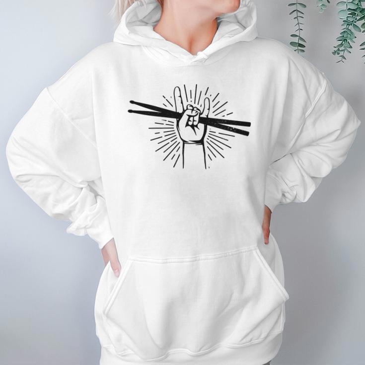Drummer Drum Kit Rock & Roll Music Drummer Unisex Hoodie Drummer Drum Kit Rock & Roll Music Drummer Unisex Hoodie