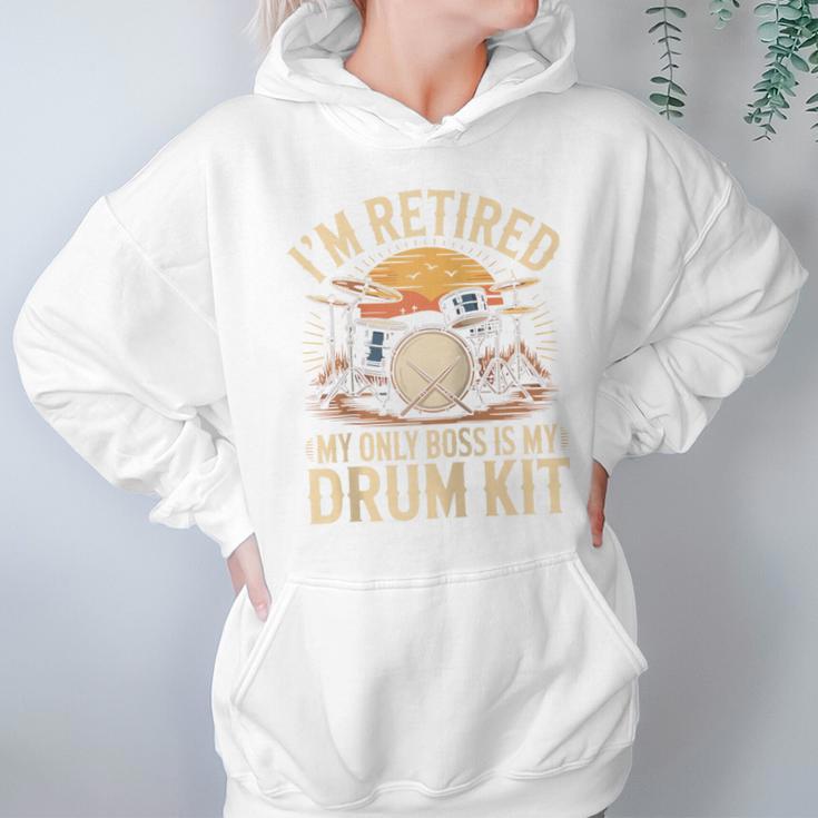 I'm Retired My Only Boss Is My Drum Kit Drums Drummer Raglan Baseball Tee Unisex Hoodie I'm Retired My Only Boss Is My Drum Kit Drums Drummer Raglan Baseball Tee Unisex Hoodie