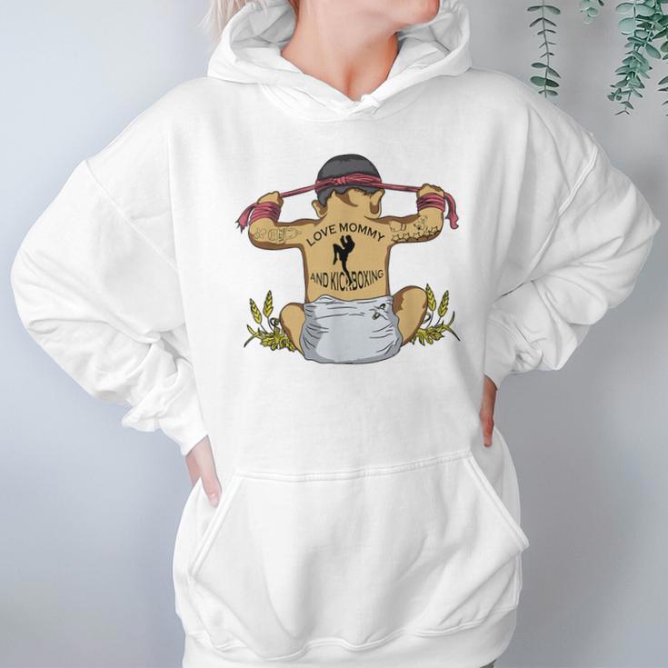 Kickboxing Muay Thai Training Fitness Baby Love Mommy Unisex Hoodie