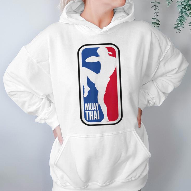 Muay Thai Fighter Retro Kickboxing MMA Training Unisex Hoodie
