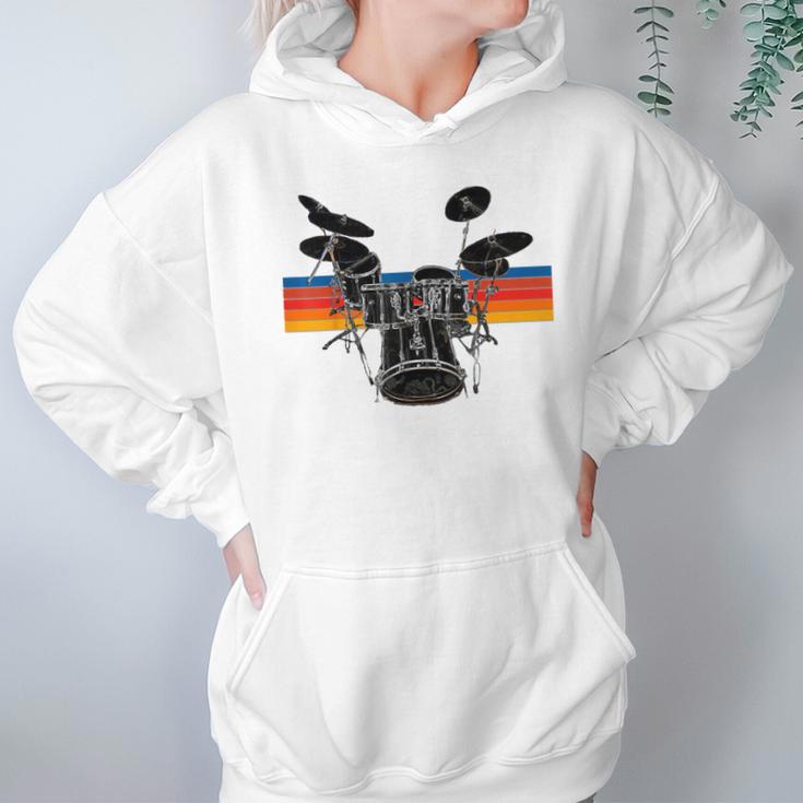 Vintage Drum Kit Drummer Rock Band Drums Unisex Hoodie Vintage Drum Kit Drummer Rock Band Drums Unisex Hoodie