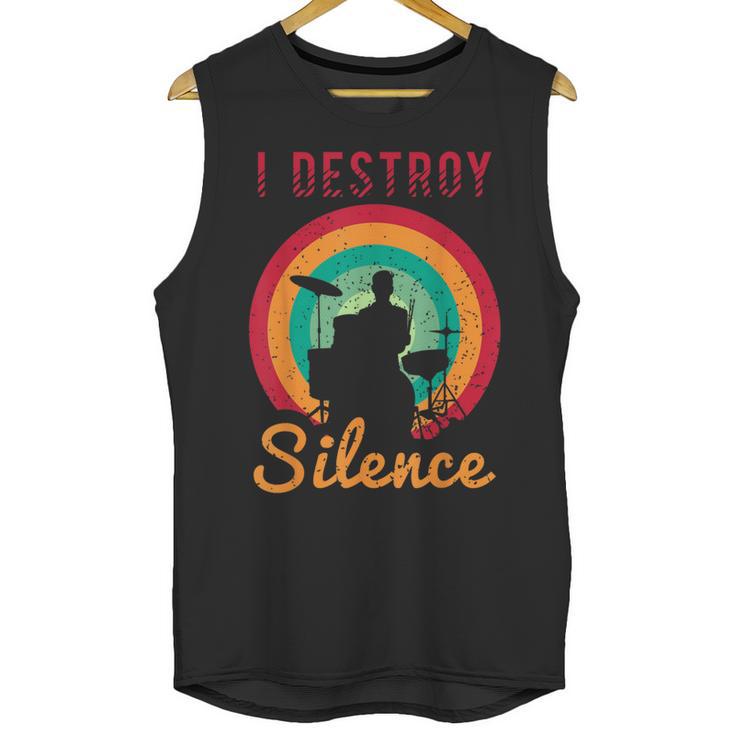 Drum Kit Tshirt For a Drummer With Percussion Instruments Unisex Tank Top