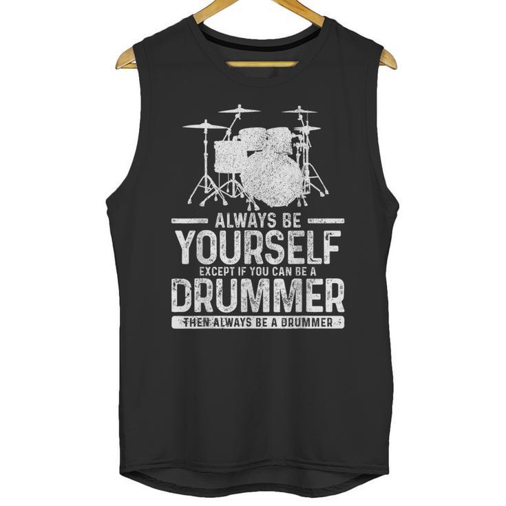 Drummer Drum Kit Saying Drummer Unisex Tank Top