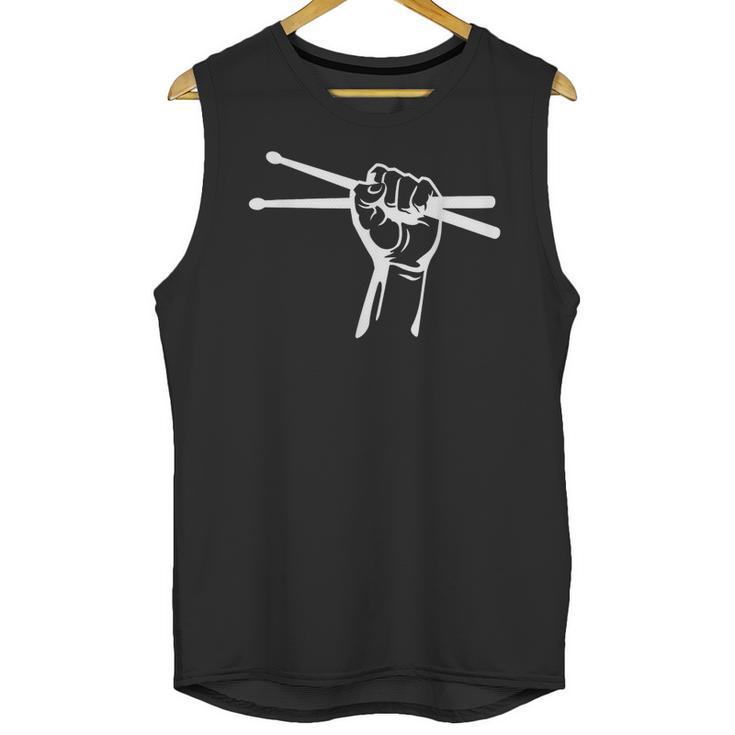 Drumsticks Hand Drum Kit Drummer Unisex Tank Top