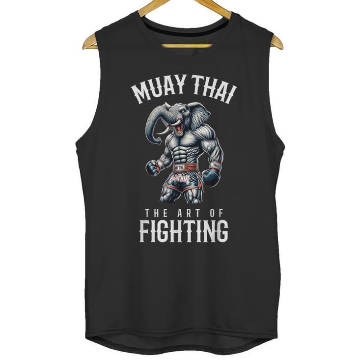 Elephant Muay Thai Kickboxing And Elephant Thai Boxing Unisex Tank Top