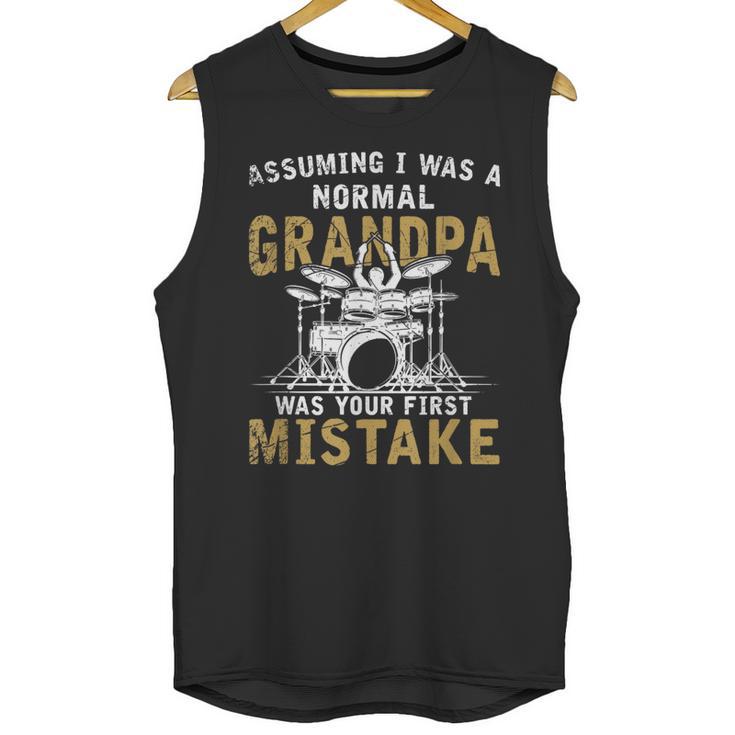 Grandpa Drummer Father's Day Drum Kit Unisex Tank Top