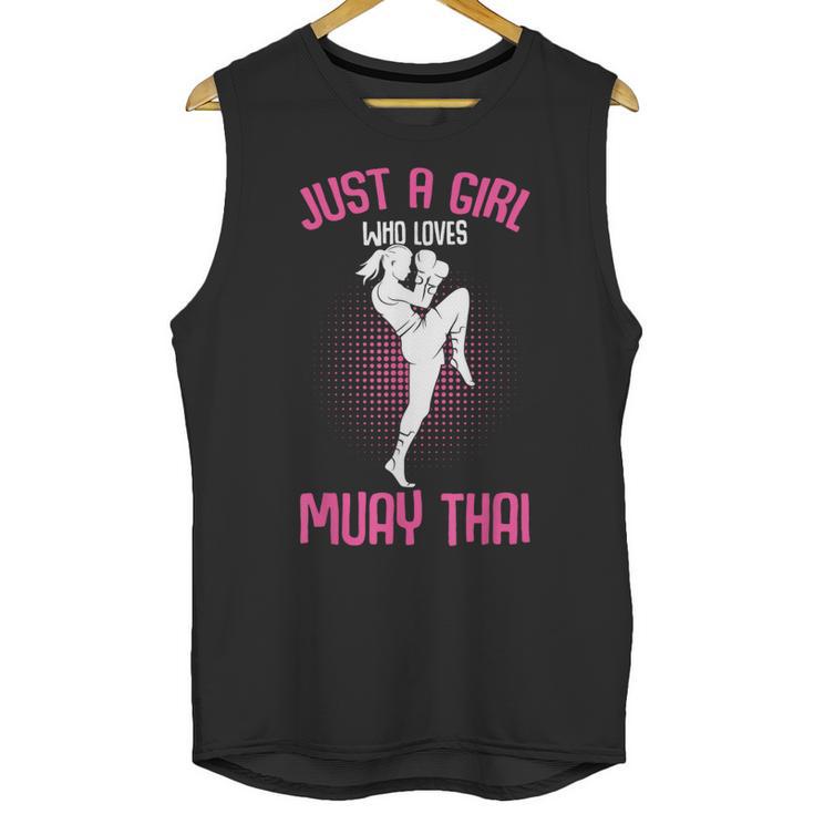 Just a Girl Who Loves Muay Thai Kids Girls Unisex Tank Top