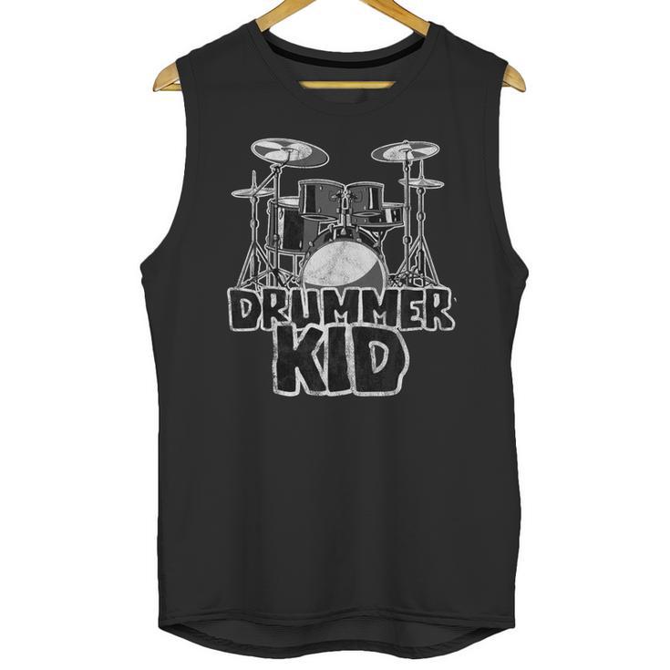 Little Drummer Awesome Drum Kit For Young Musicians Unisex Tank Top