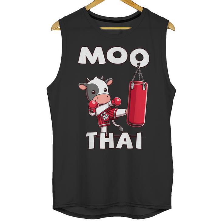 Moo Thai Muay Thai Thai Boxing For Kids Muay Thai Cow Unisex Tank Top