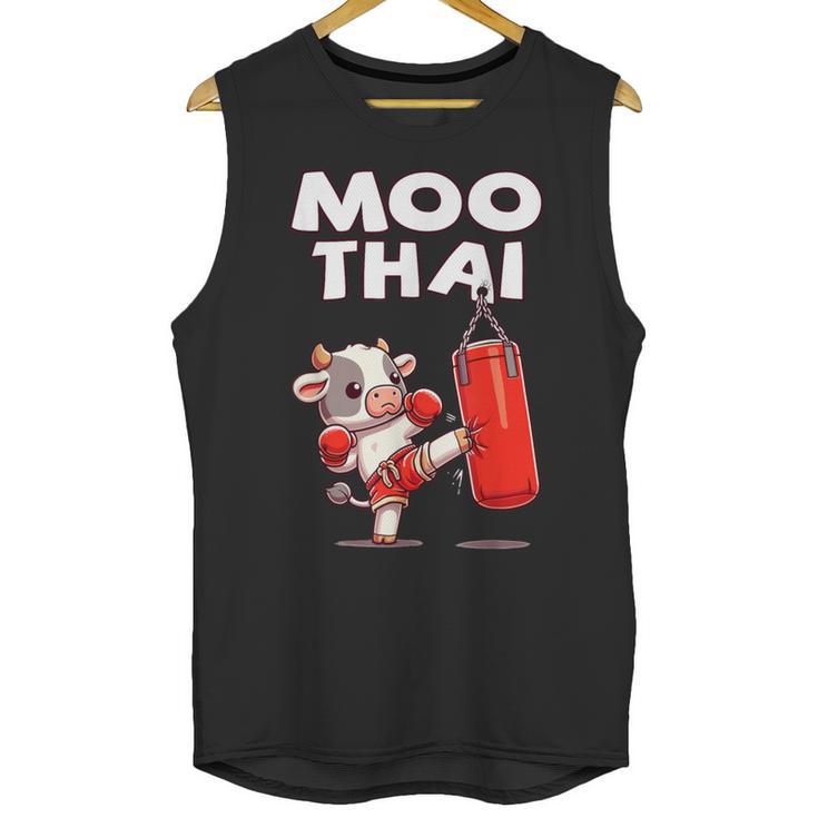 Moo Thai Muay Thai Cow Thai Boxing For Kids Muay Thai Unisex Tank Top