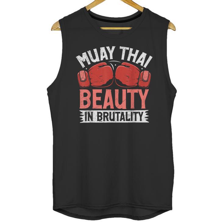 Muay Thai Beauty In Brutality Muay Thai Unisex Tank Top